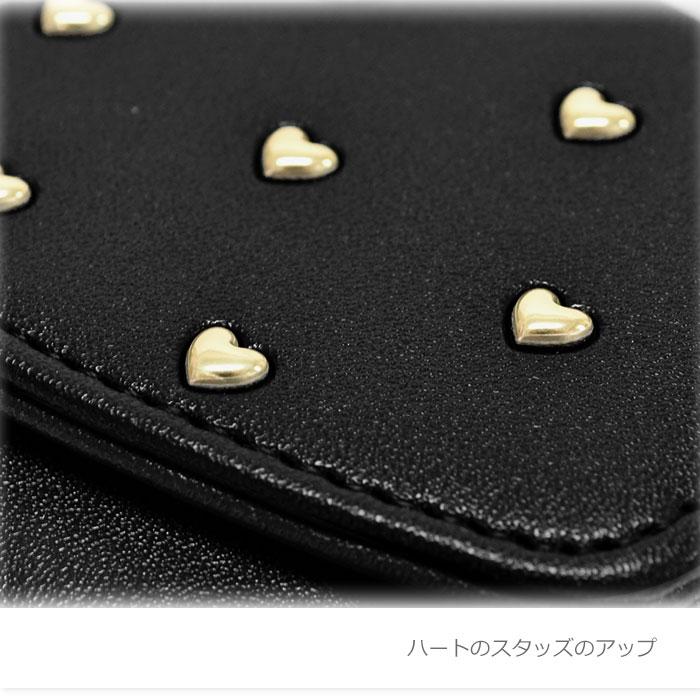 ハート ハート形 ハート型 スタッズ がま口 ミニ財布 ミニウォレット 