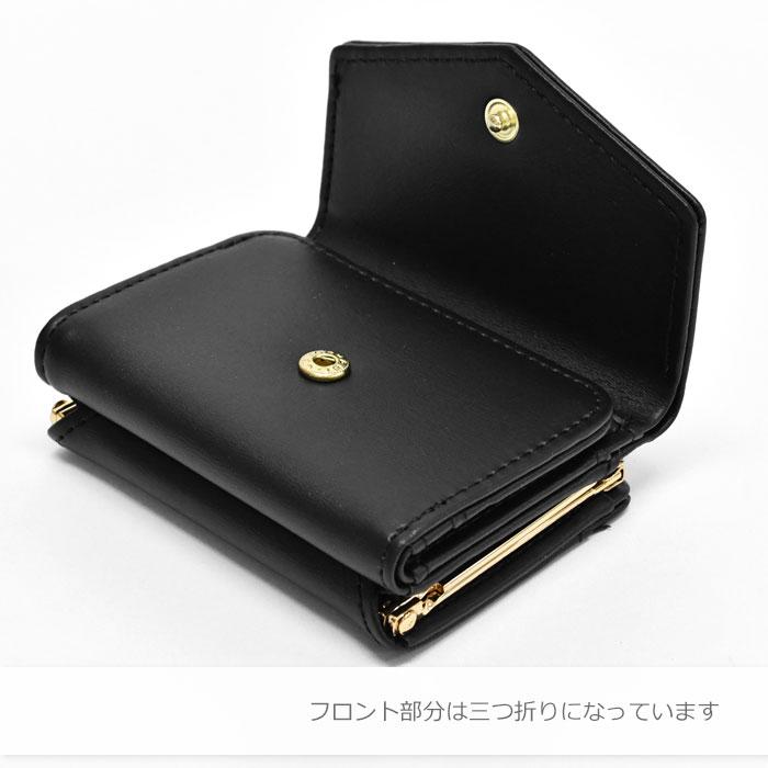 ハート ラインハート がま口 ミニ財布 ミニウォレット 三つ折り財布