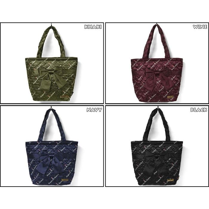 トートバッグ レディース おしゃれ 大きめ A4 Bonjour Madame ボンジュールマダム ロゴグラム リボン キルティング To Bag 204 Superfrog 通販 Yahoo ショッピング