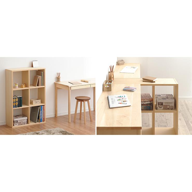 杉工場 国産 完成品 天然木メープル無垢材 学習机 リビングデスク 本棚