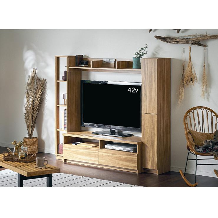 一枚板風TVラック（新品箱入） smart-i 50v型まで対応 テレビ台 テレビボード ハイタイプ 幅165cm