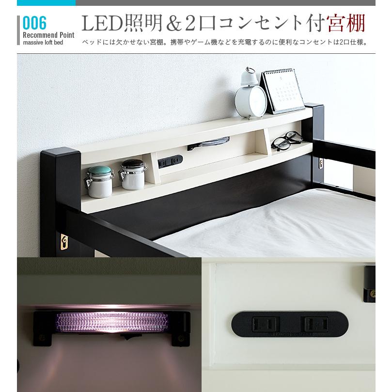 Shuuhei　ロフトベッド ロフトベッド（ハイベッド） スプリット RF－048 WH