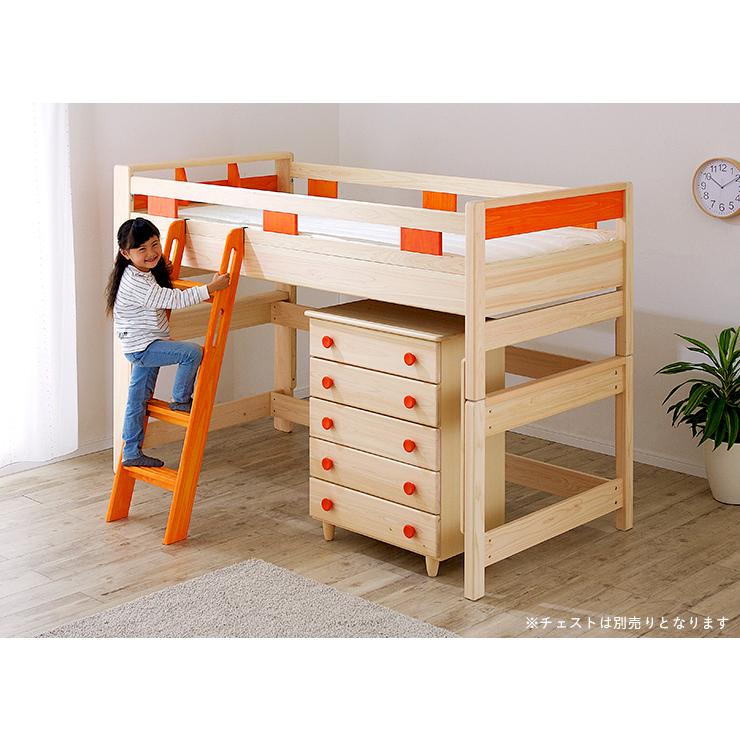 smart-i 5年保証 熊本県産ヒノキ使用 耐荷重700kg ロフトベッド ロフト