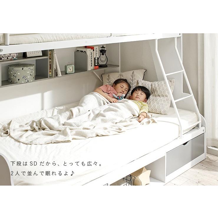上下サイズ違い 引き出し収納 ラック収納 二段ベッド 2段ベッド 親子二段ベッド シングル セミダブル 親子ベッド Lagos ラゴス 4色対応 家具通販のスーパーカグ 通販 Yahoo ショッピング