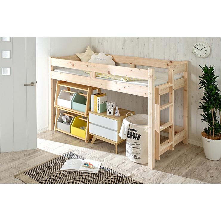 木製 ロフトベッド システムベッド大川家具 小さめSSS type 180×90 smart-i システムベッド 子供 大人用 5年保証 九州産ひのき使用 ロフト