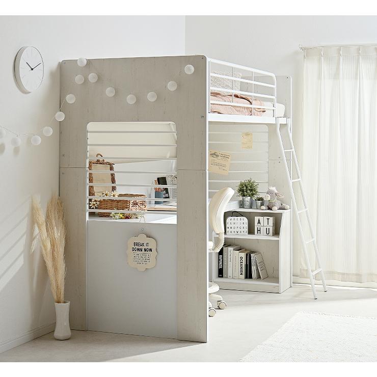 システムベッド ロフトベッド システムベット ロフトベット 学習机 学習デスク デスク ベッド ラック おしゃれ ロフトシステムベッド Resol リソル 4色対応 家具通販のスーパーカグ 通販 Yahoo ショッピング