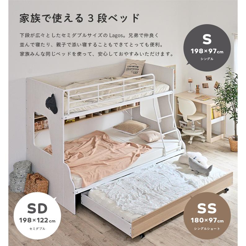 smart-i 二段ベッド 大人用 子供 親子ベッド 親子三段ベッド 親子3段