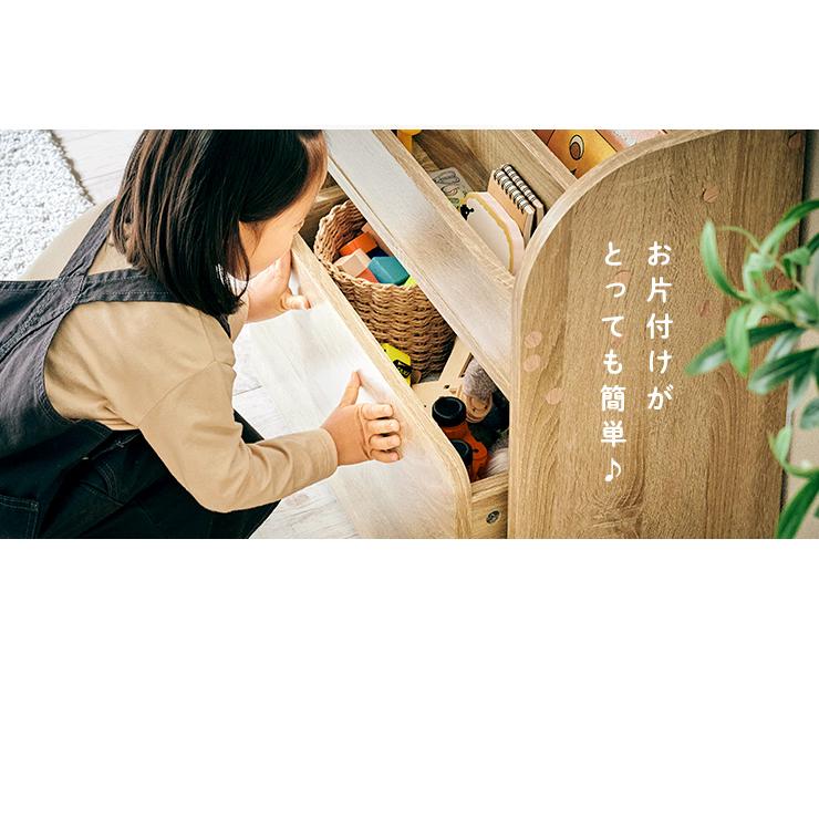 3点セット 絵本ラック ミニデスク おもちゃ収納 絵本棚 リビングラック 本棚 キッズデスク 収納 コンパクト 絵本ラック&ミニデスク runit(ルニト) 3色対応の画像