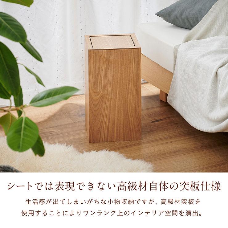 smart-i 高級材突板使用 蓋付き ゴミ箱 ごみ箱 ダストボックス ごみば