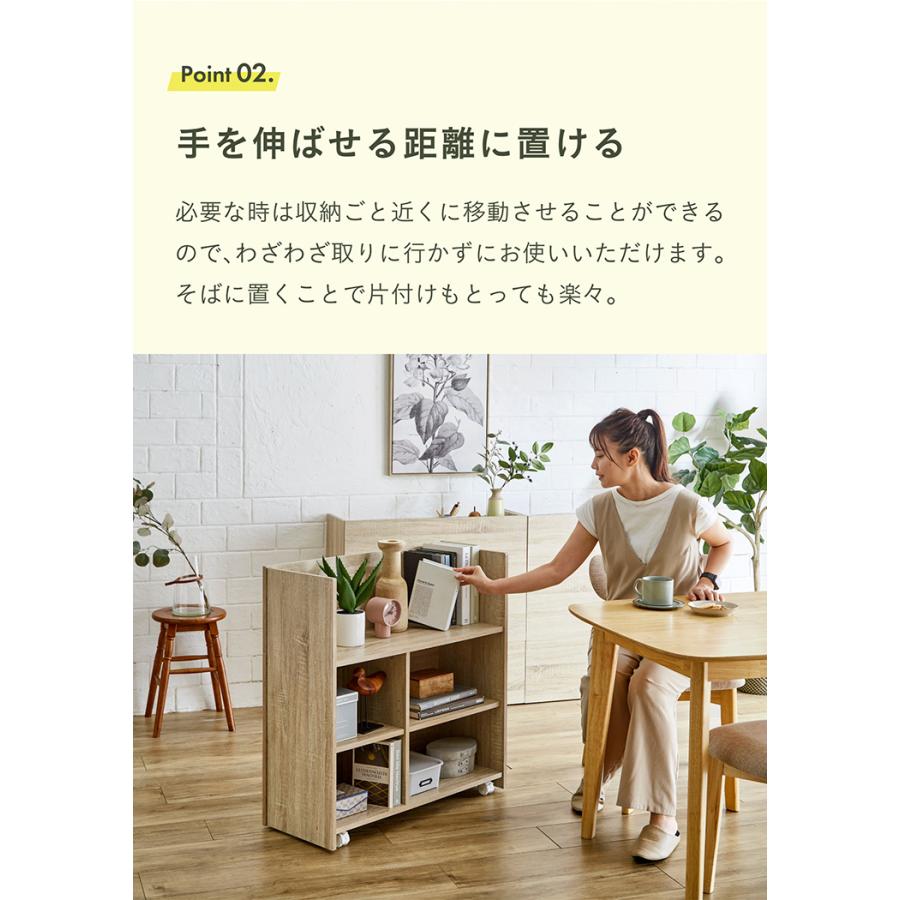 smart-i キャスター付き 収納 ラック 棚 キャビネット シェルフ