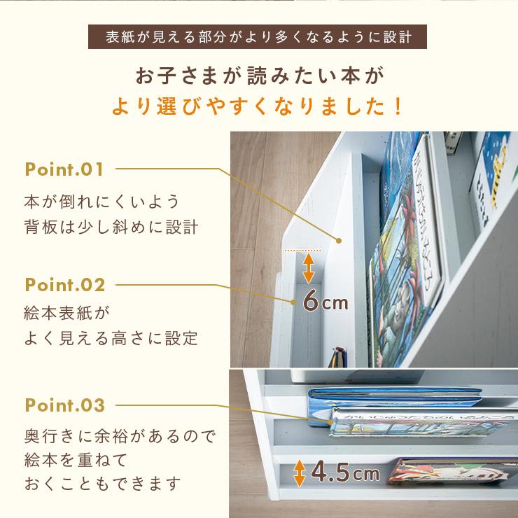 smart-i 絵本ラック 絵本棚 幅60cm キャスター付き 本棚 ブックラック