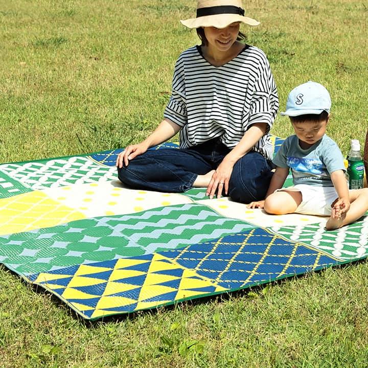 日本製 レジャーシート 洗えるレジャーシート ブロード 収納袋付き 約