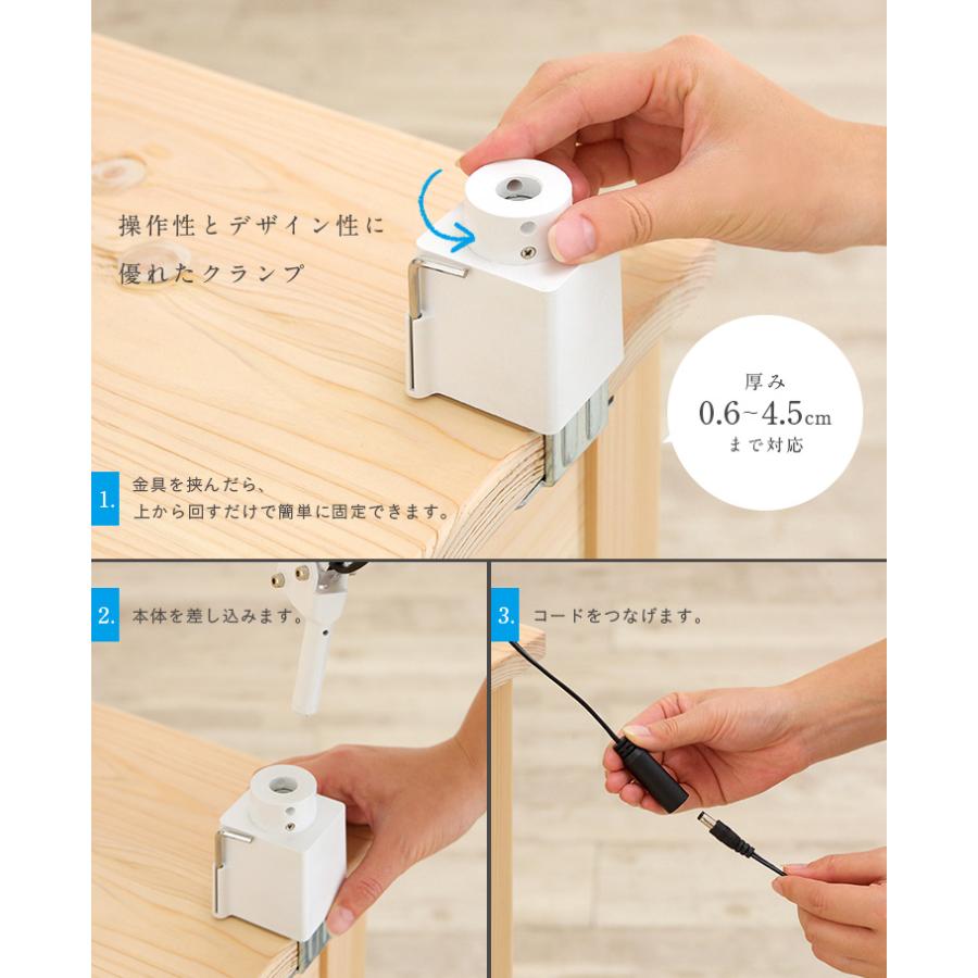 無段階調光 角度調整機能 Z-light クランプ式 LDE デスクライト 無段階調光 角度調整機能 Z-light クランプ式 LDE デスクライト
