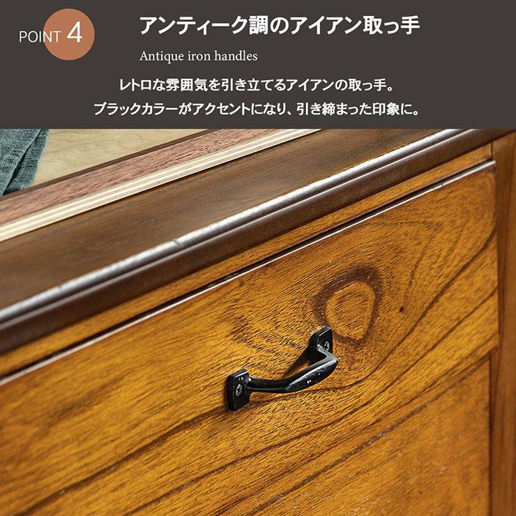 完成品 ライティングチェスト 幅60cm キャビネット サイドボード 折りたたみデスク リビングボード 収納棚 引出し収納 省スペース 天然木 リビング おしゃれ_13