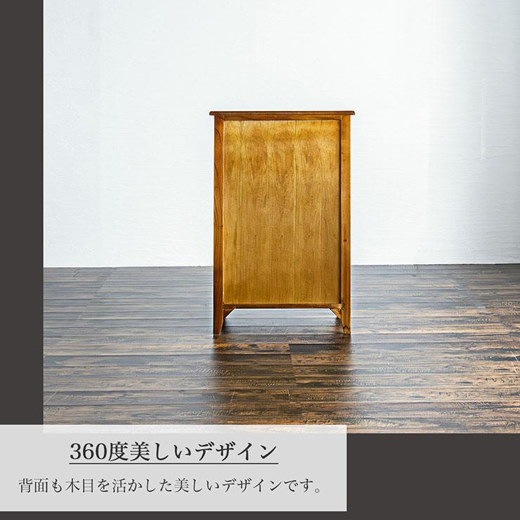 完成品 ライティングチェスト 幅60cm キャビネット サイドボード 折りたたみデスク リビングボード 収納棚 引出し収納 省スペース 天然木 リビング おしゃれ_14