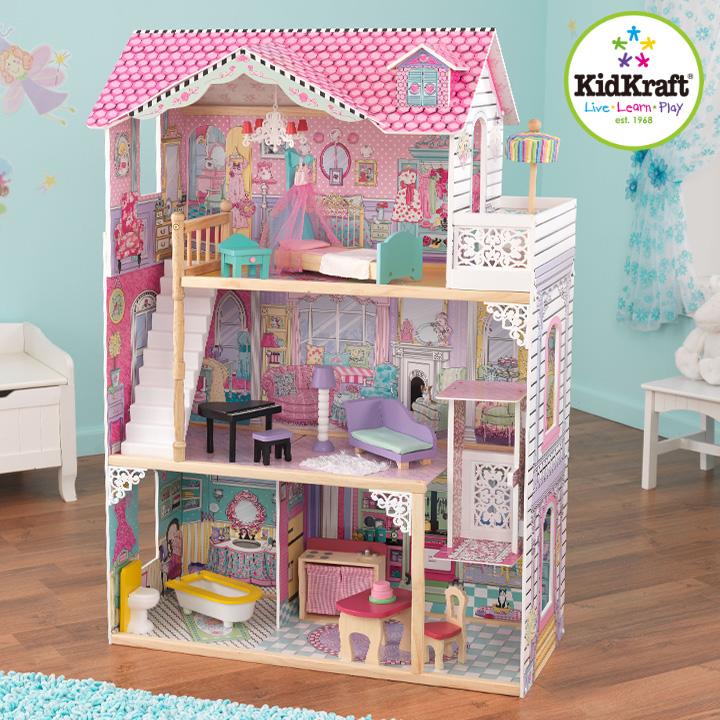 セットアップ 男の子 女の子 おままごと お人形遊び ごっこ遊び キッズ アナベルドールハウス Kidkraft オモチャ おもちゃ 子ども こども 木製 家具付き 人形遊び ドールハウス ミニチュアハウス 家具のおもちゃ15点付き Ceマーク認定 人形
