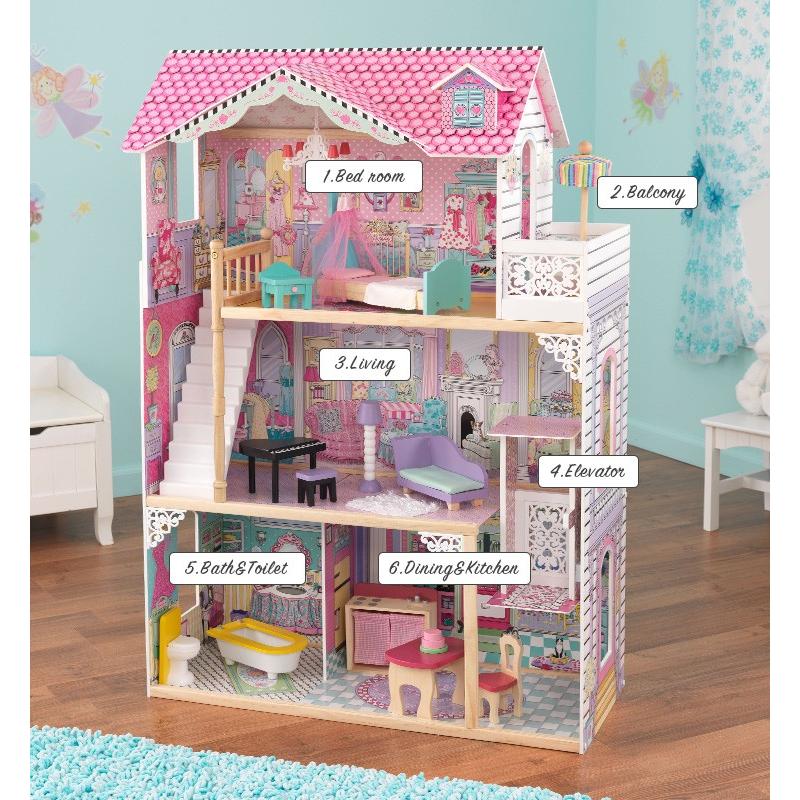 セットアップ 男の子 女の子 おままごと お人形遊び ごっこ遊び キッズ アナベルドールハウス Kidkraft オモチャ おもちゃ 子ども こども 木製 家具付き 人形遊び ドールハウス ミニチュアハウス 家具のおもちゃ15点付き Ceマーク認定 人形