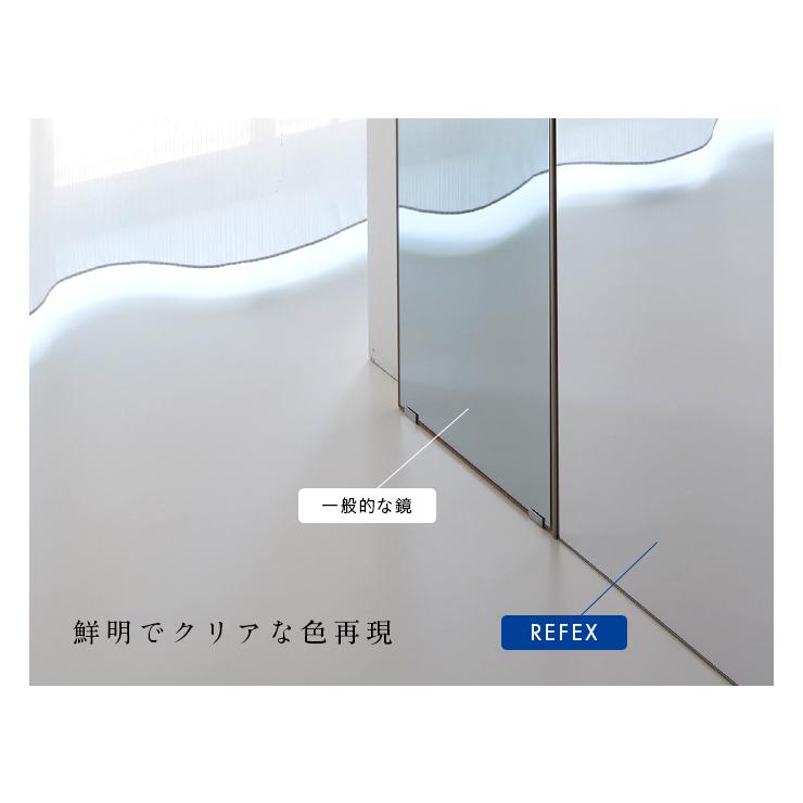 日本製 軽量 割れないミラー 割れない鏡 姿見 全身鏡 壁掛け ウォールミラー リフェクスミラー リフェクススポーツミラー 壁掛式 W90xH180cm｜superkagu｜12