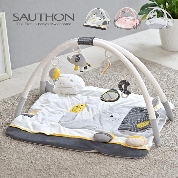 ベビー 赤ちゃん おしゃれ 知育玩具 おもちゃ 海外プレイマット プレイジム ベビージム Sauthon ソトン プレイマット おもちゃ付き 音が鳴る仕組み 洗濯可能 家具通販のスーパーカグ 通販 Yahoo ショッピング
