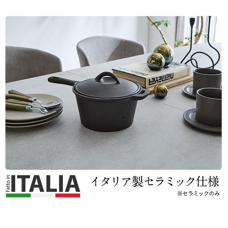 イタリア製 セラミック仕様 伸長式 ダイニングテーブル 幅180cm/220cm 6人 8人 伸縮 スチール脚 食卓テーブル ミーティングテーブル リビング おしゃれ A-4411-Eの画像
