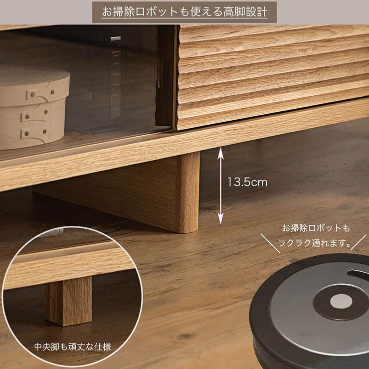 本体完成品 日本製 テレビボード リード 幅200cm 2色対応 ローボード TVボード テレビ台 AVボード 引き出し 扉付き 収納 リビング シンプル 無垢材 天然木製_9