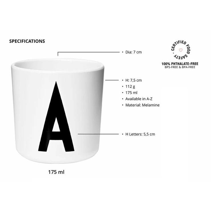 正規品 DESIGN LETTERS(デザインレターズ) MELAMINE CUPS [N-Z