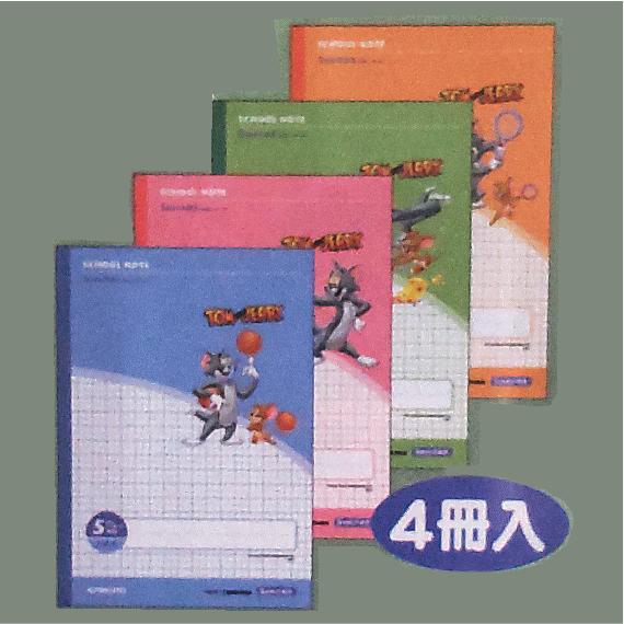 KYOKUTO トムとジェリーノート×2セット組（5mm方眼ノート4冊組×2