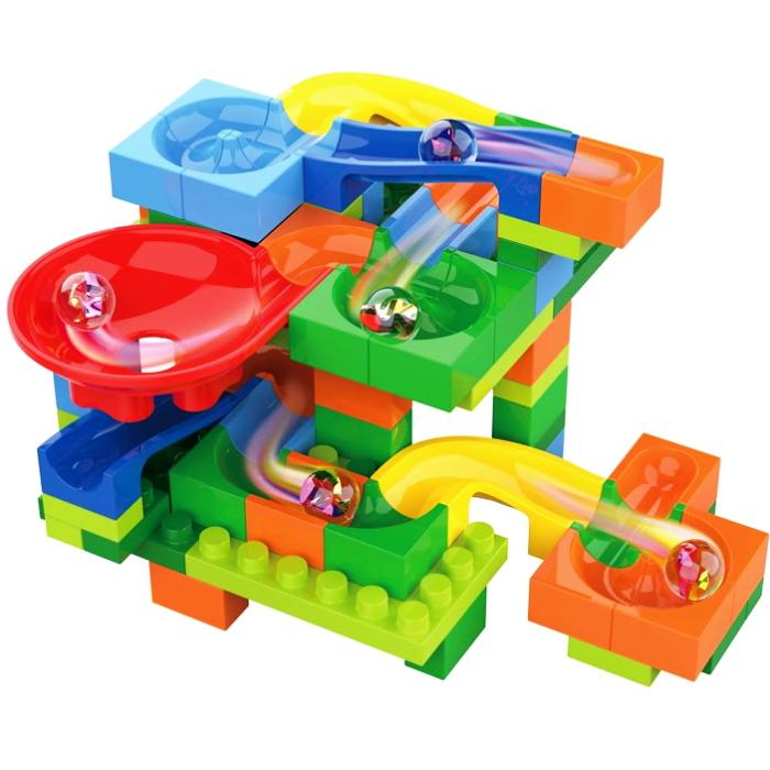 ころころビー玉コースター 108ピース（ブロック103ピース+ビー玉5個