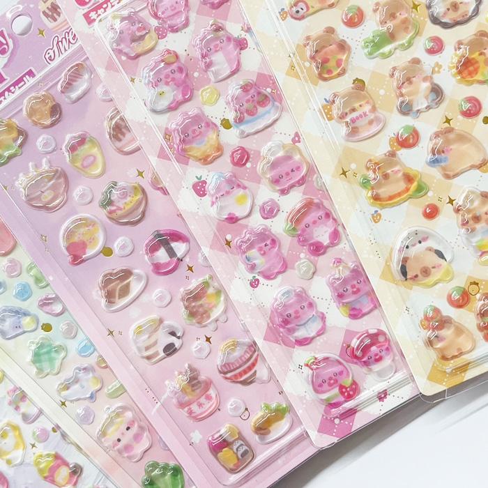 即納 キャンディジェムシール シール ぷくぷく ぷっくり ジェム風 シール交換 シール帳 かわいい 可愛い デコレーション スマホ 送料無料 ☆1【5652】 |  | 02