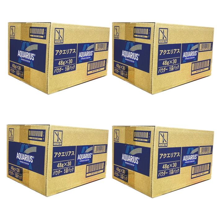 AQUARIUS アクエリアス 48g×5袋 20箱 アクエリアス パウダー(粉末) 1L用(48g) 5袋入×24個（120袋入）おまけ