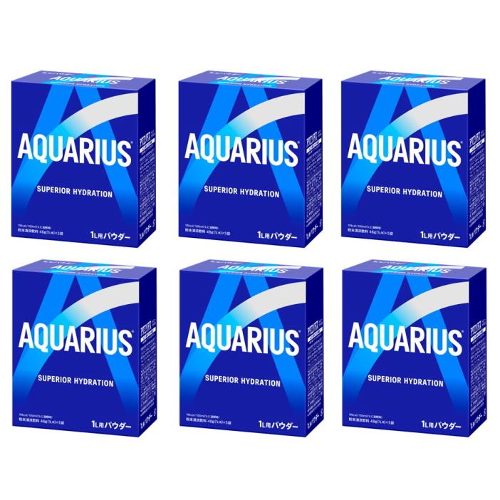AQUARIUS パウダー飲料 4つまとめ アクエリアス パウダー(粉末) 1L用(48g) 5袋入×6個（30袋入）カロリー