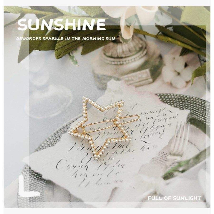 ヘアピン おしゃれ スター 星 パール 大人可愛い ヘアアクセサリー ピン止め 前髪 韓国ファッション ピン アメピン 髪留め 髪飾り プレゼント