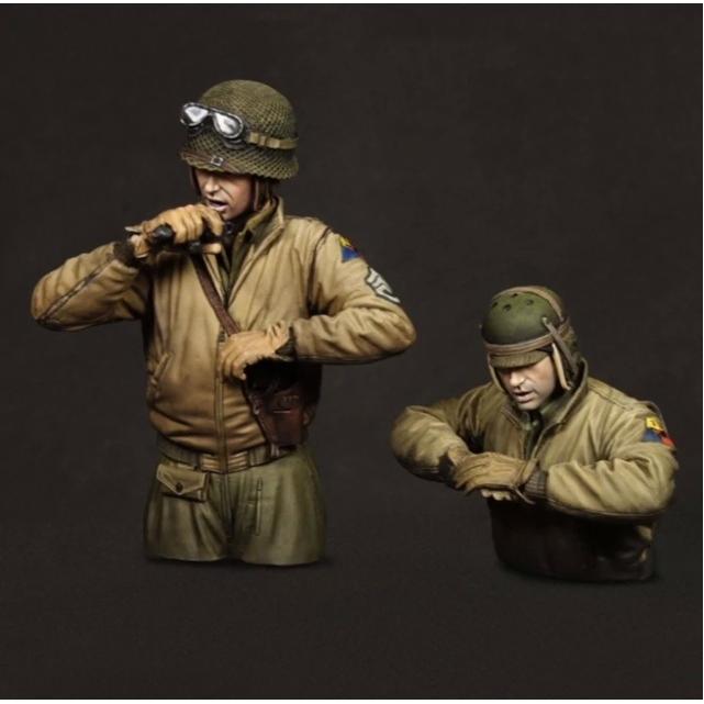 1/16 アメリカ軍 戦車兵 半身 2体セット T420 未塗装＆未組み立て