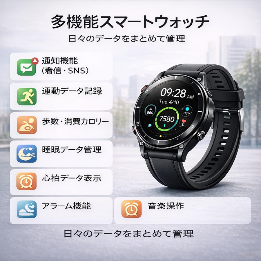 スマートウォッチ 健康管理ウォッチ G08 日本メーカー監修センサー