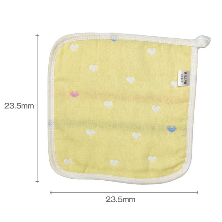 ループ付きガーゼハンカチ5枚セット 綿100％ 厚手 赤ちゃん ベビー用品