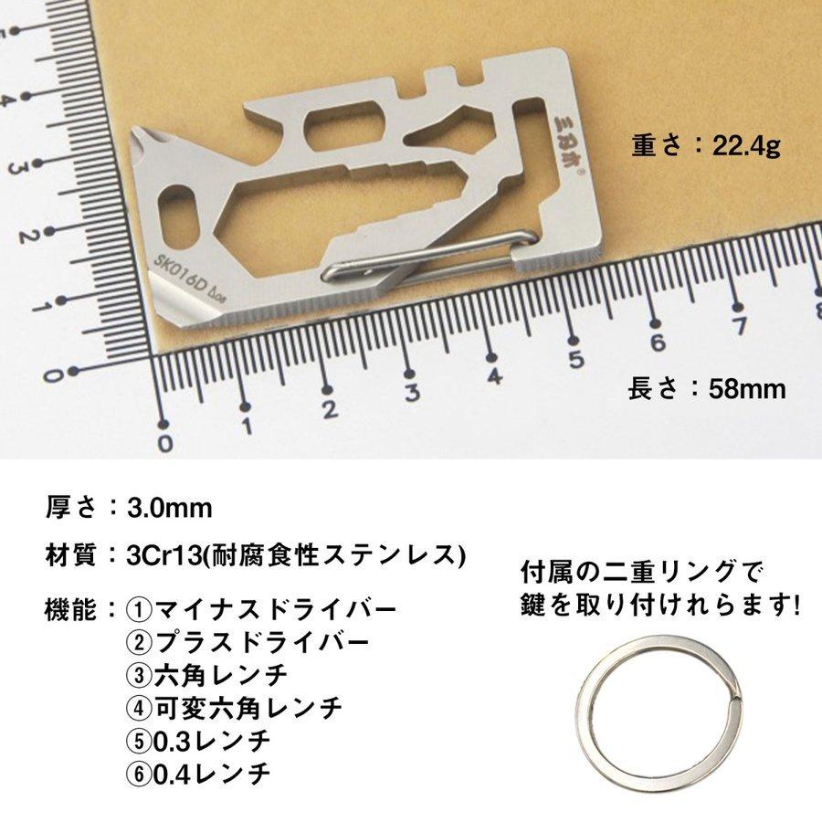 マルチツール キーホルダー □多機能工具 便利ツール アウトドア
