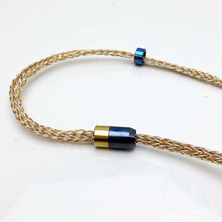 イヤホン用 リケーブル MMCX 金銀銅混合編み16芯 2.5mm 3.5mm