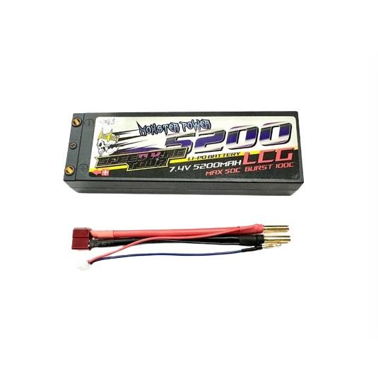 Li-Po 7.4V モンスターパワー 5200mAh 50C LCG [RCF-5200-50C-LCG