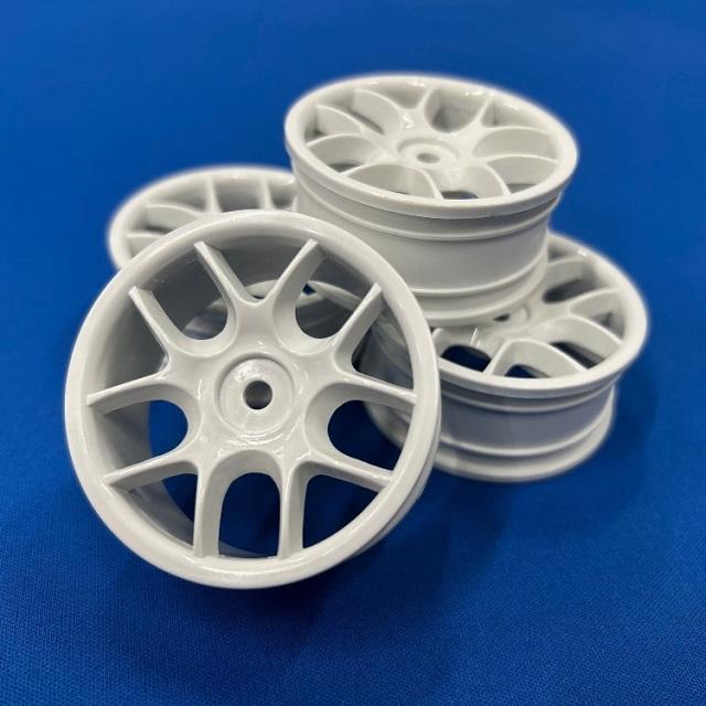 1/10TC用24mm幅10SPホイール(ホワイト) 4個入り(オフセット0) [35118