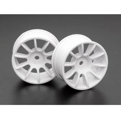 Mシャーシ用 60サイズ10スポークホイール ホワイト 2個入 [35401