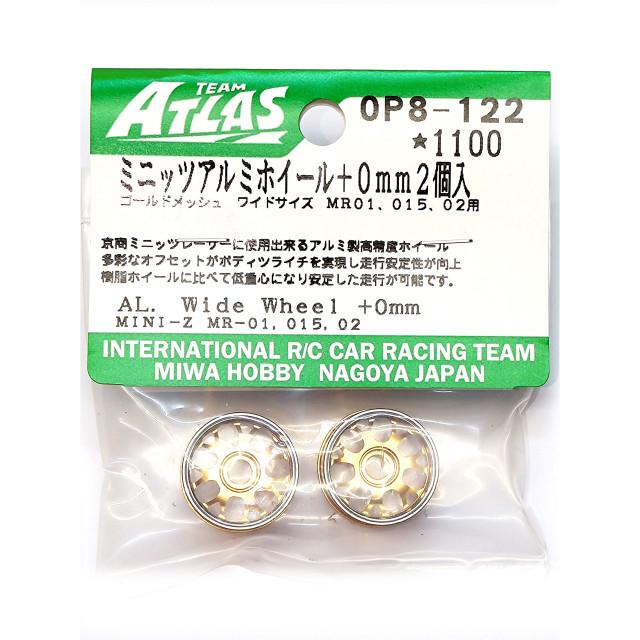 ミニッツ アルミホイール ゴールドメッシュ ワイド +0mm 2個入 [OP8