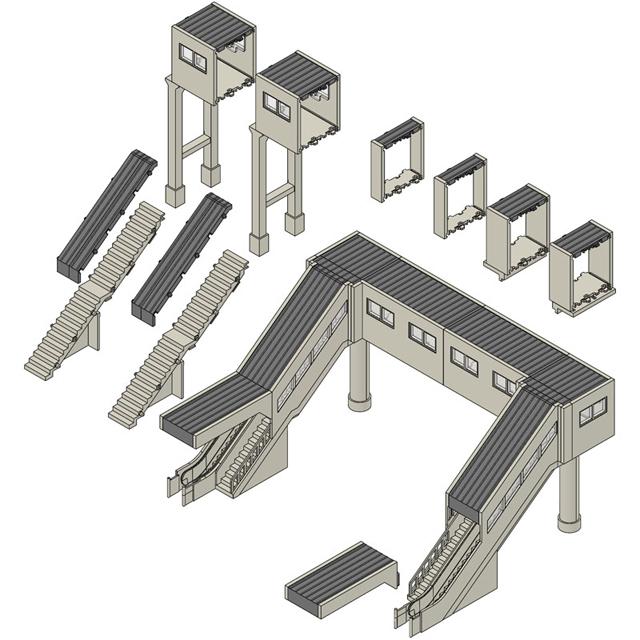 マルチ跨線橋セット [4074] : スーパーラジコンYahoo!店 - 通販