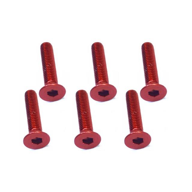 3×15 ヘックス皿 ジュラルミンビス(レッド/6本入) [SAX-315R