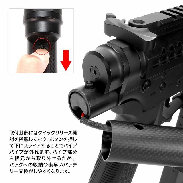 M4オフセットクイックリリースカーボンストックパイプ(東京マルイ電動ガン スタンダードタイプ) 【セイフティ】 [LL-74409]