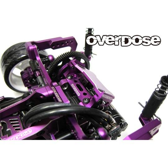 OVERDOSE ESC JTマウント JT アルミリヤ ESC マウント Type-2(For GALM シリーズ/レッド