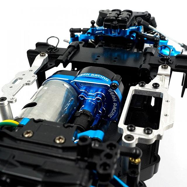 タミヤ MB-01 シャシー アルミ カーボンオプション フルベア アルミベアリングスパーシャフトマウント タミヤMB-01用 [TAMB-004BU