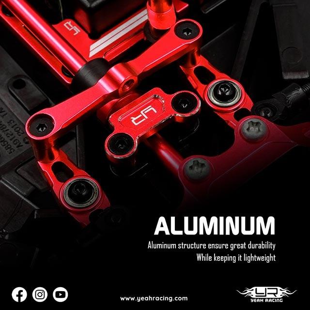 アルミメインシャフトベアリングホルダーセット タミヤTT02 レッド