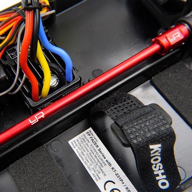 アルミメインドライブシャフト 京商FAZER Mk2用 レッド [KYFZ-007RD