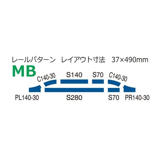 ミニレールセット ポイントセット(レールパターンMB) [91082