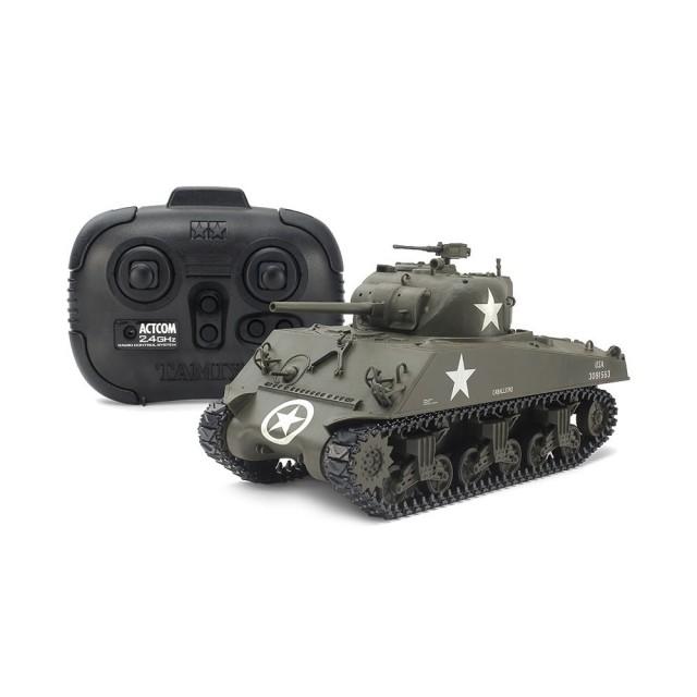 はゆ 1/35RC アメリカ M4A3シャーマン戦車(専用プロポ付き) [48217